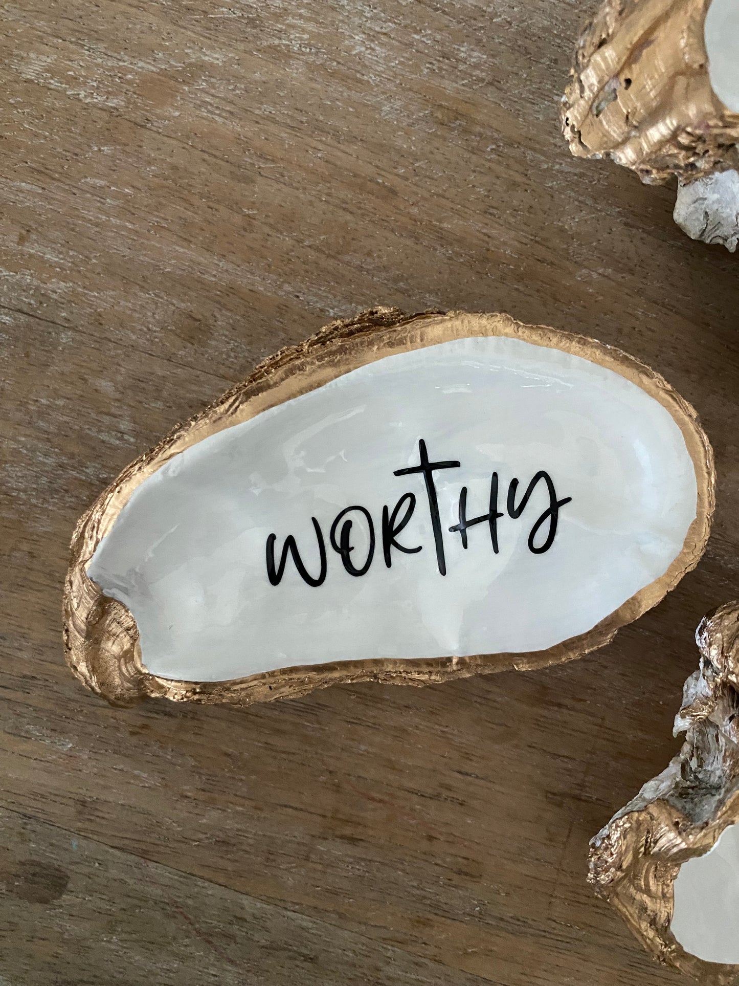 'Worthy' Oyster Shell Trinket Dish