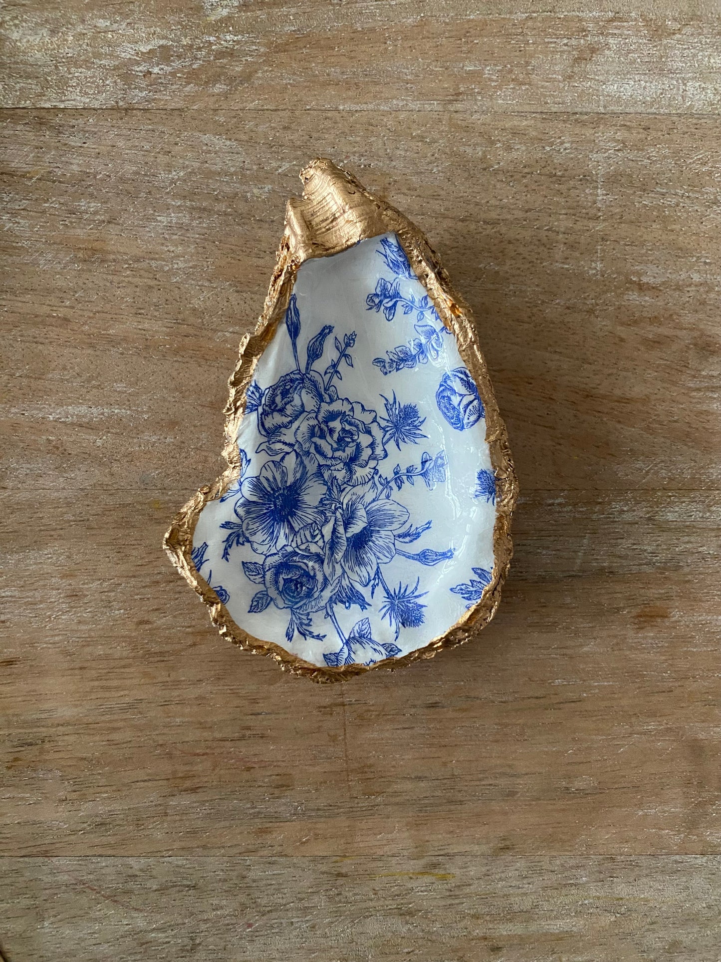 Blue Floral Ring Dish