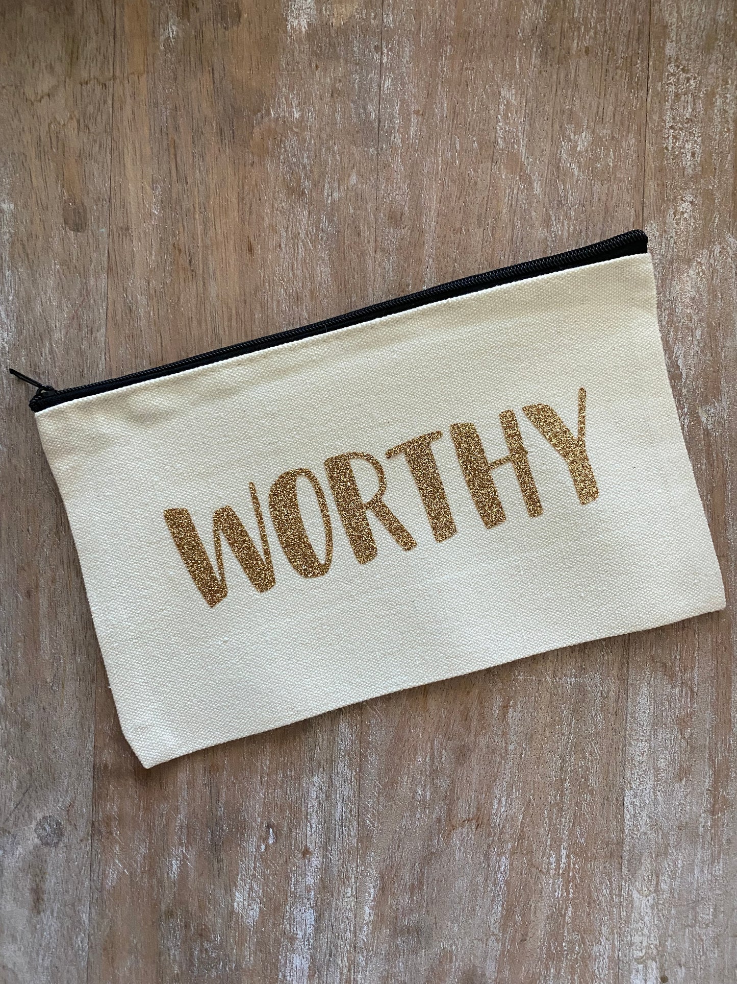 'Worthy' Canvas Pouch