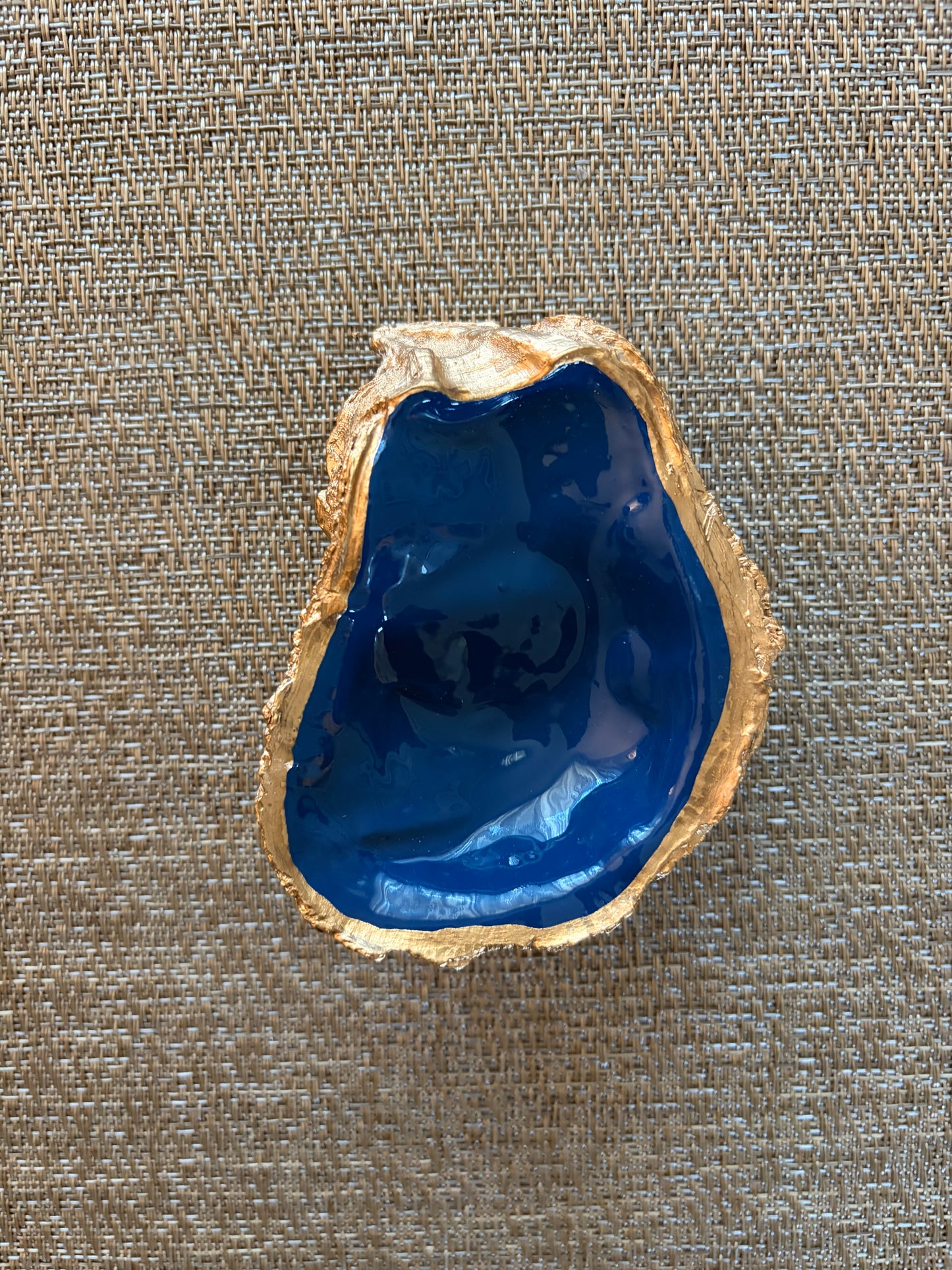 Navy Oyster Ring Dish