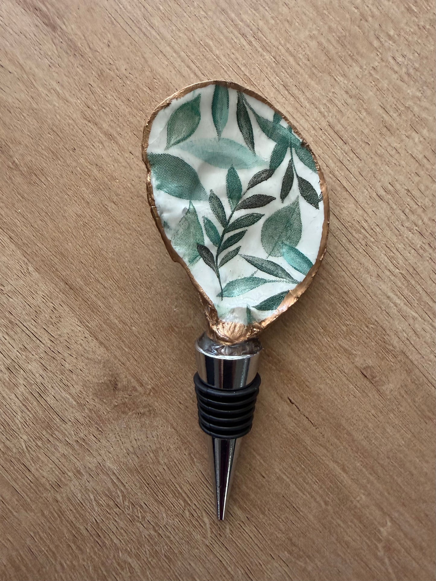 Wine Stopper Tropical Leaves