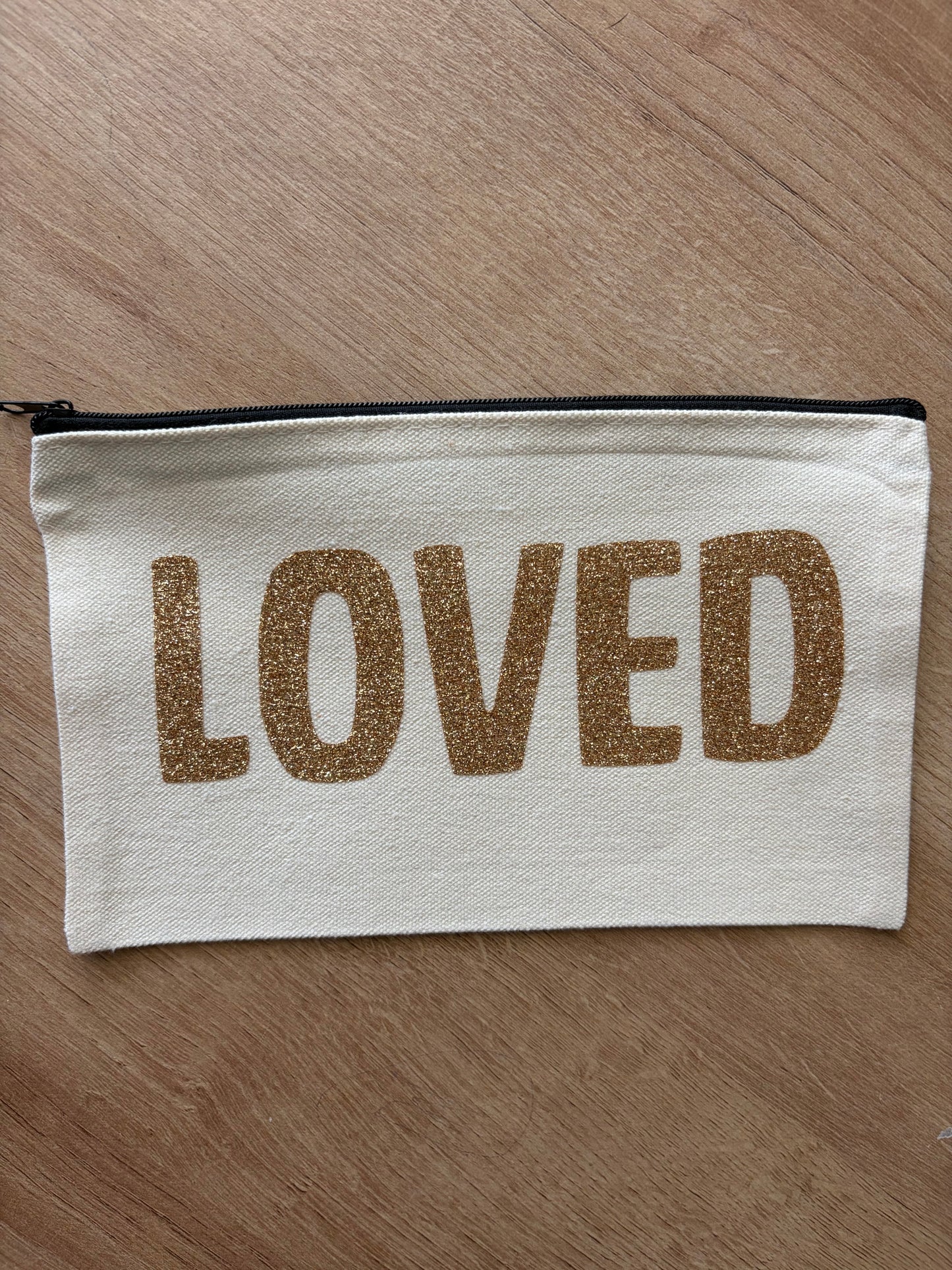 'Loved' Canvas Pouch