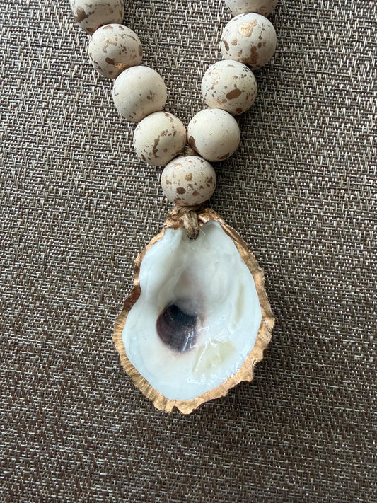Oyster Shell Blessing Beads | Coastal Christian Home Decor