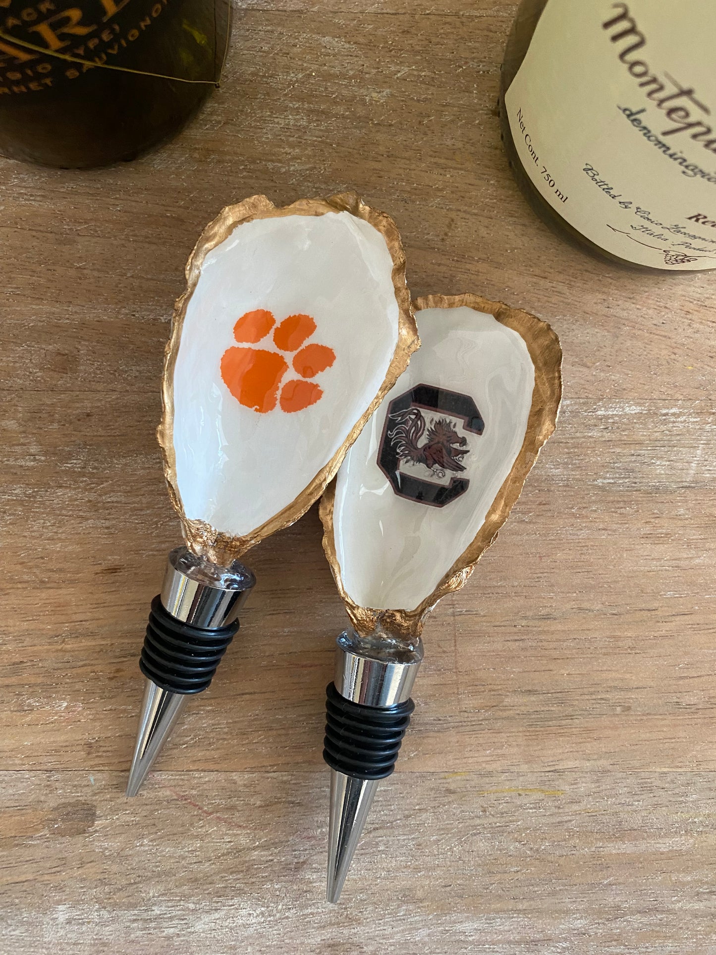 USC and Clemson Wine Stoppers