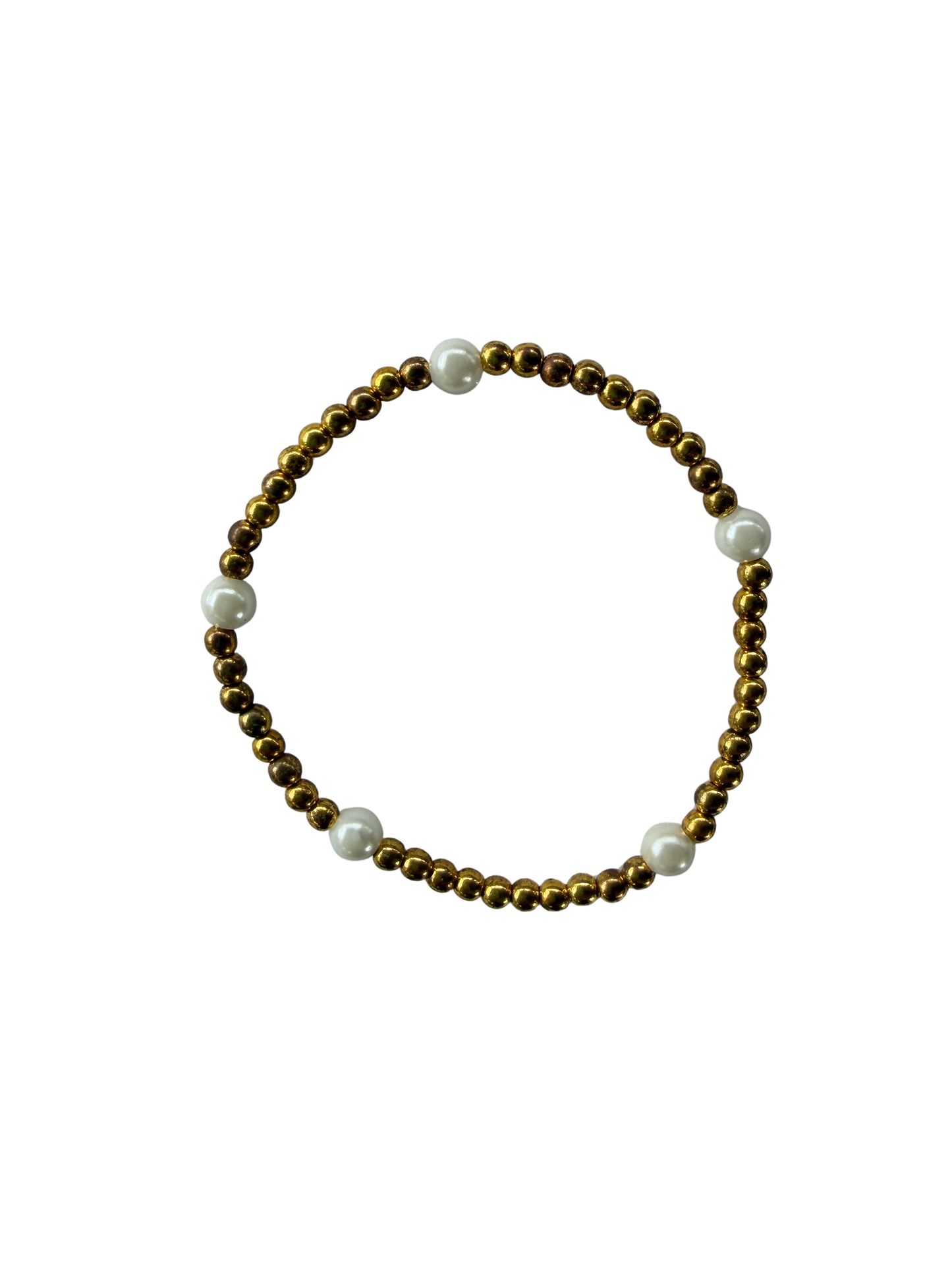 Gold and Pearl Stacking Bracelet