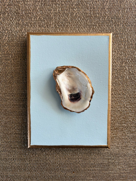Light Blue 5 x 7 Oyster Shell Wall Art