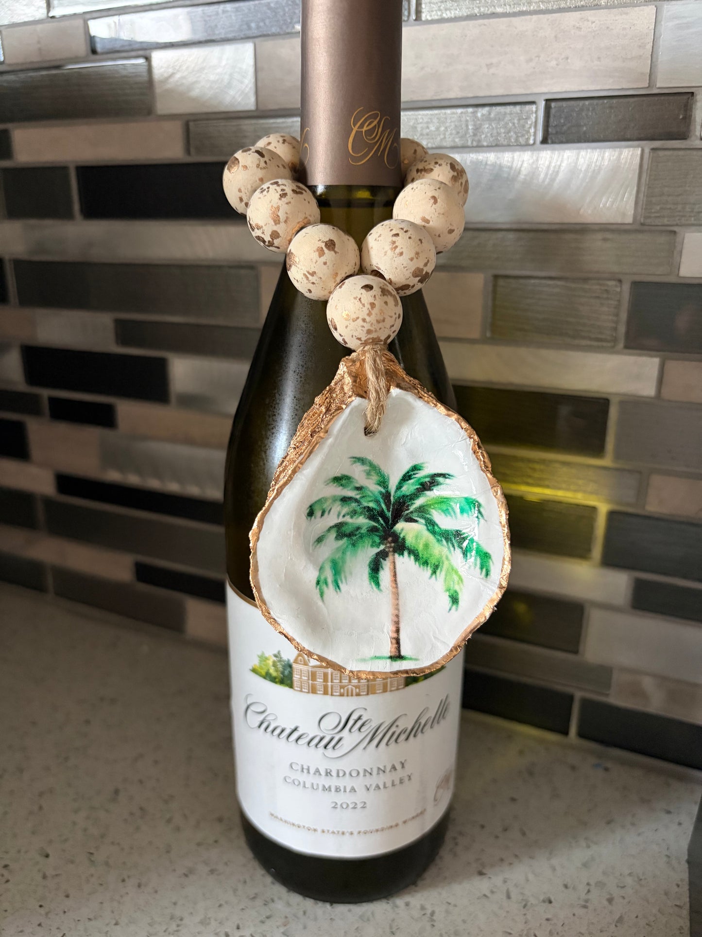 Palmetto Tree Wine Charm