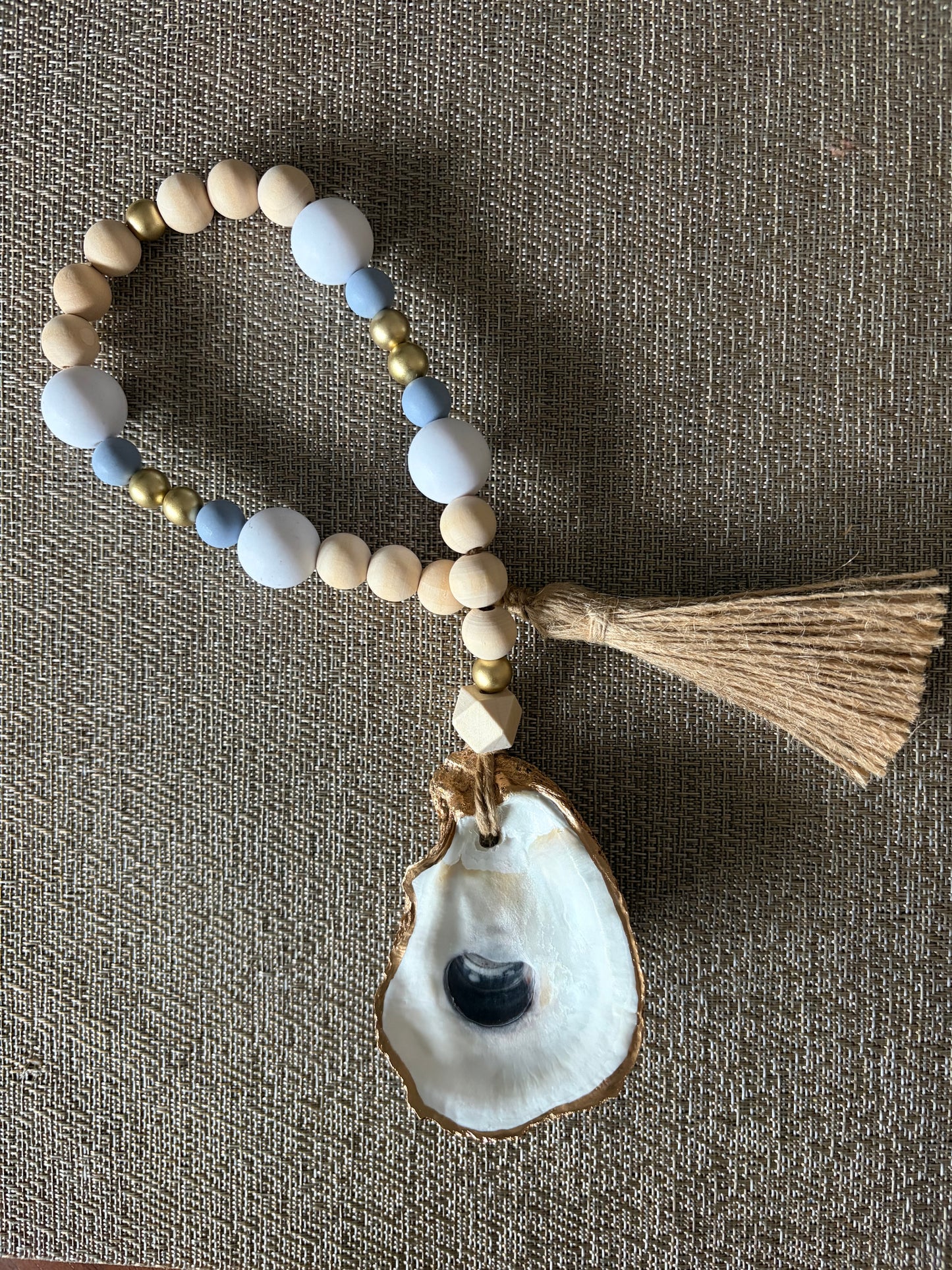 Blue and Natural Blessing Beads