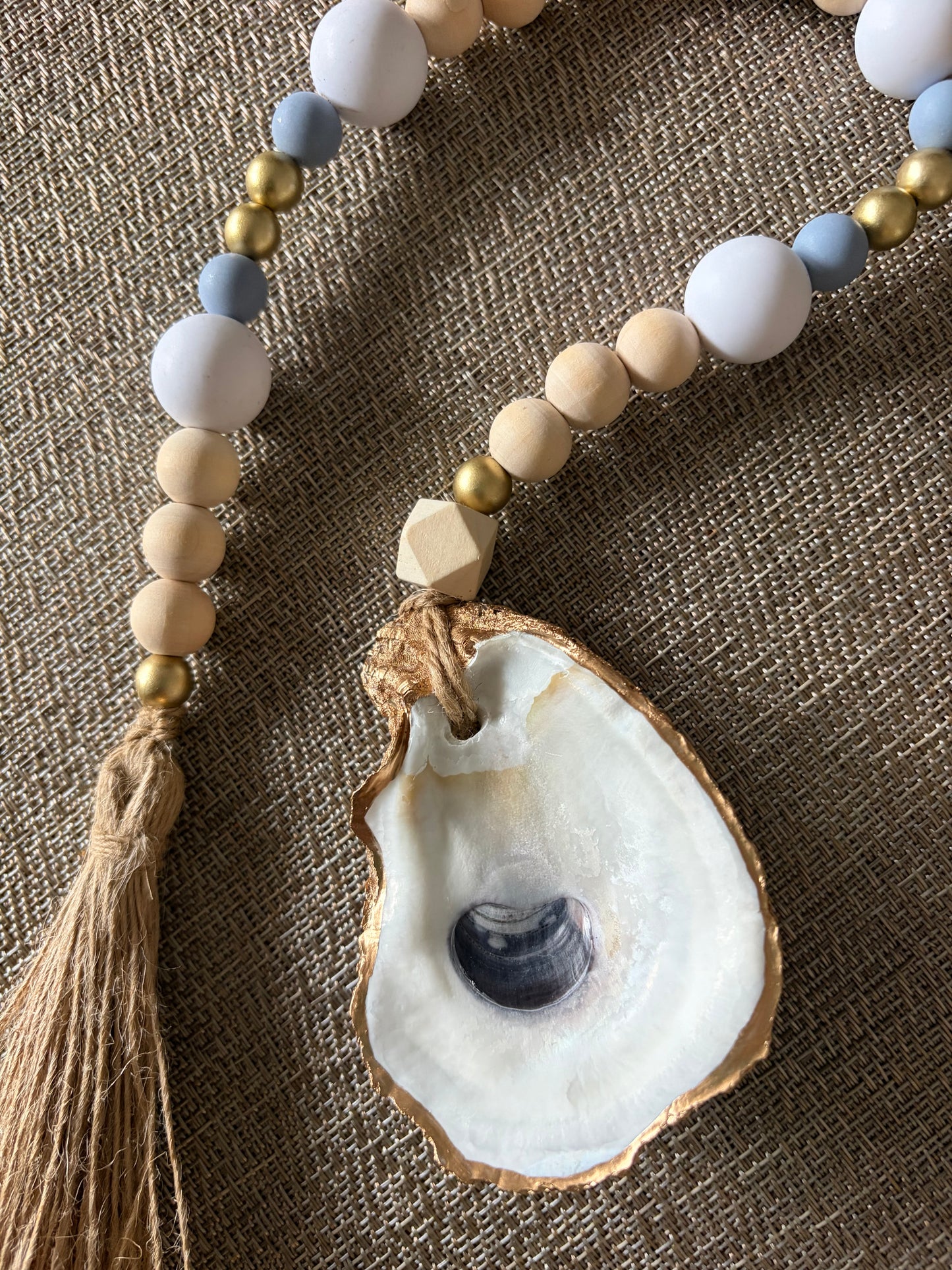 Blue and Natural Blessing Beads