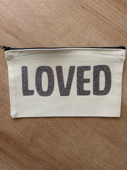'Loved' Canvas Pouch