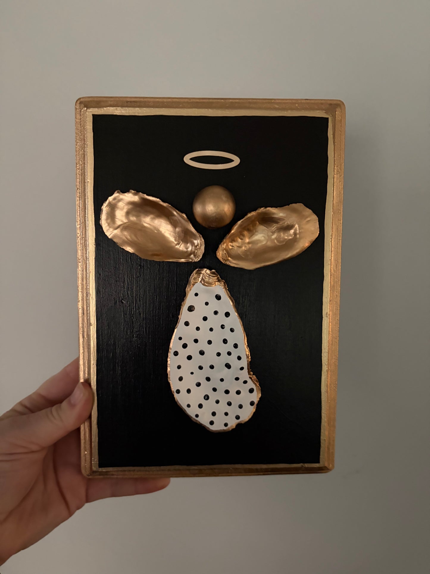 Oyster Shell Angel Wall Art | Coastal Christian Décor