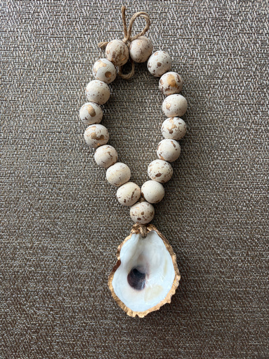 Oyster Shell Blessing Beads | Coastal Christian Home Decor