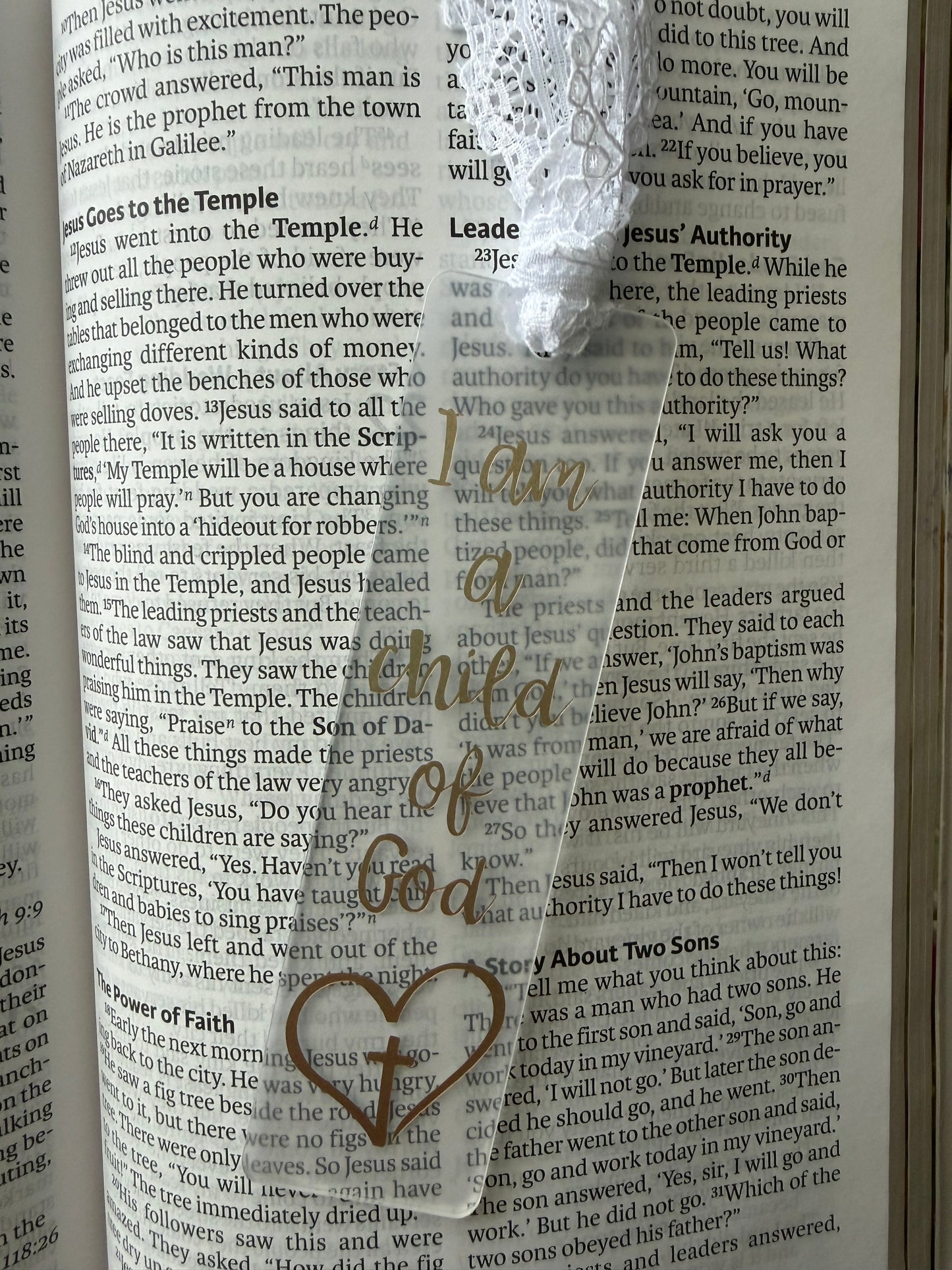 I Am a Child of God Acrylic Bookmark