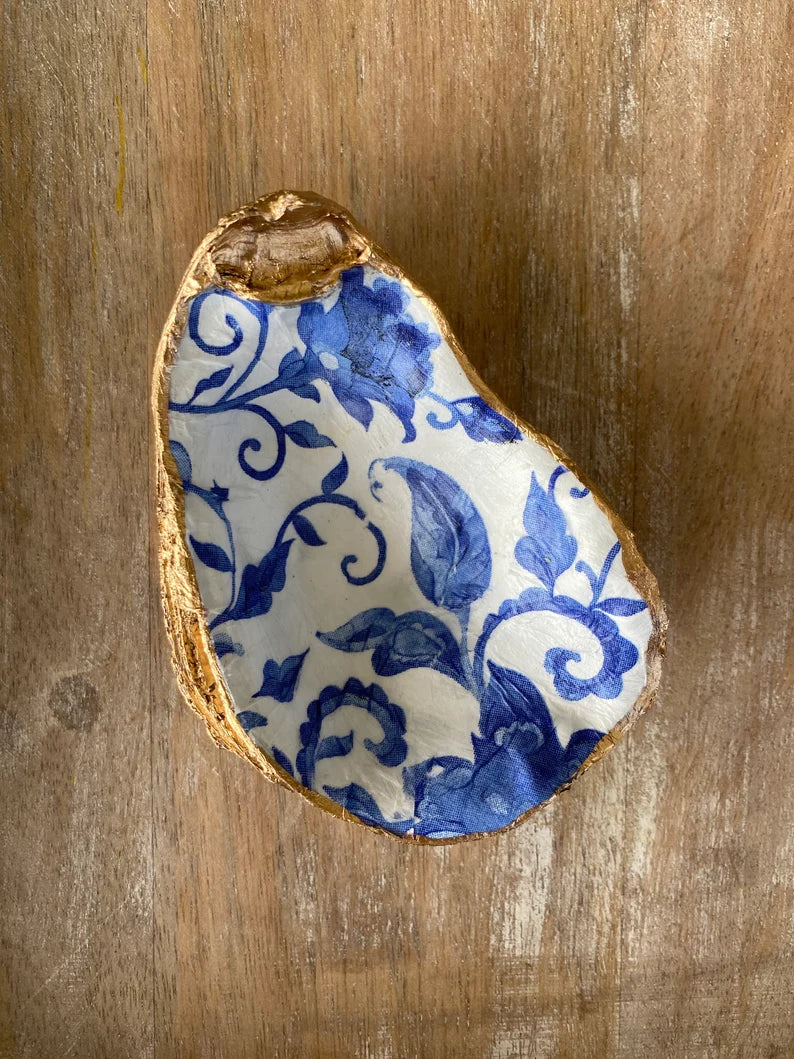 Blue Floral Ring Dish